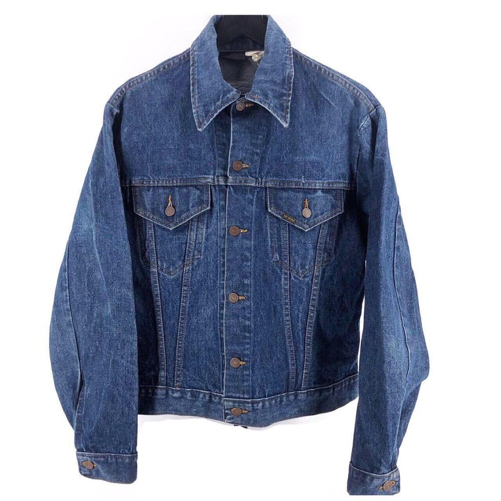80s Roebucks Denim Trucker Jean Jacket 1980s vintage